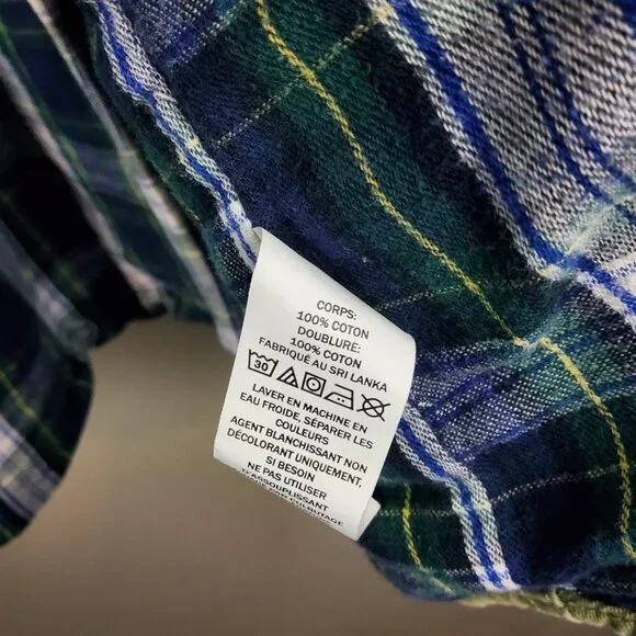 L.L. Bean Shacket Men's 2XL Green Flannel Lined Shirt Jacket Traditional Fit - Picture 8 of 8